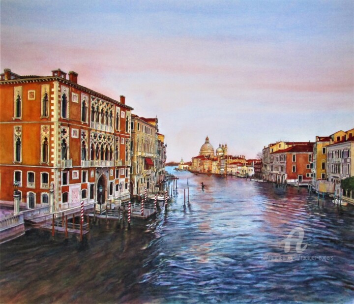 Pintura titulada "Venezia 22" por Rüdiger Eggers, Obra de arte original, Acuarela