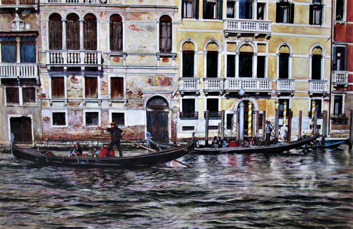 Painting titled "Venedig 24" by Rüdiger Eggers, Original Artwork, Watercolor