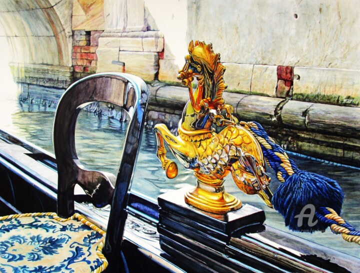 Peinture intitulée "Venezia 27" par Rüdiger Eggers, Œuvre d'art originale, Aquarelle