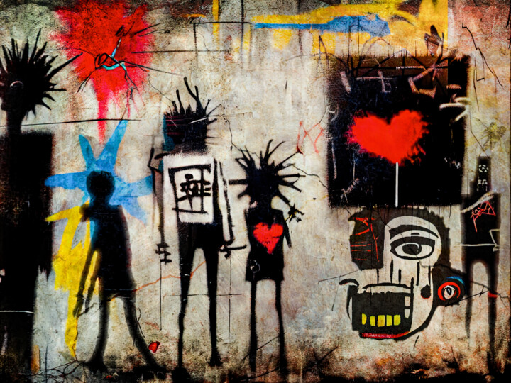 Digital Arts titled "Graffiti No. 13 - S…" by Rüdiger Geisler, Original Artwork, Digital Painting