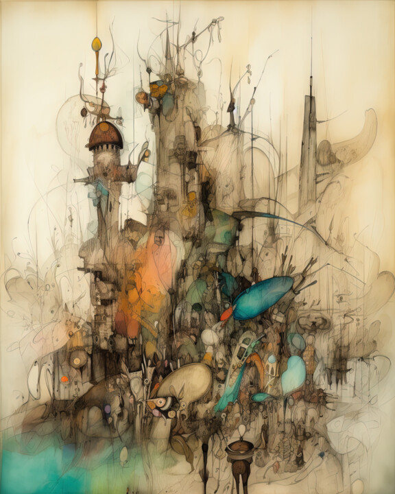 Arte digitale intitolato "Tower01" da Rüdiger Geisler, Opera d'arte originale, Lavoro digitale 2D