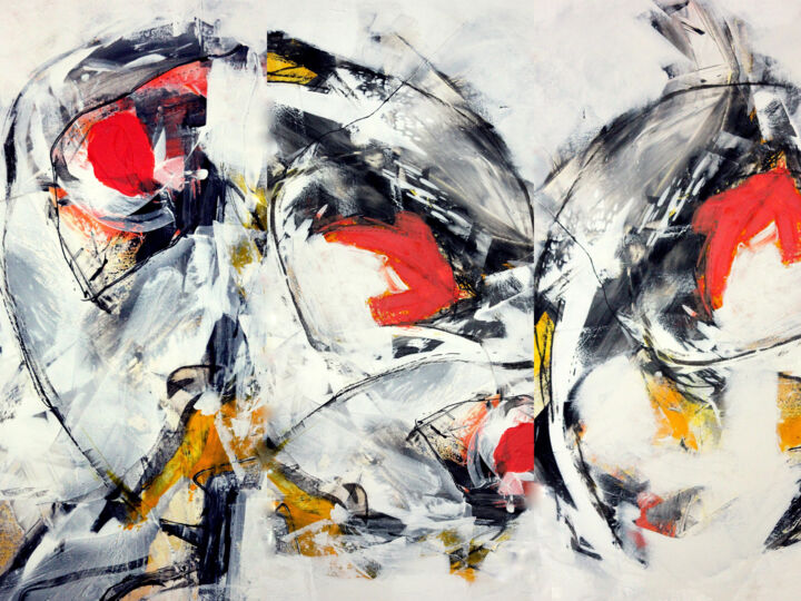 Malerei mit dem Titel "abstrakte Malerei…" von Rüdiger Von Wenckstern, Original-Kunstwerk, Acryl