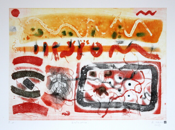 Отпечатки и Гравюры под названием "Entropy (cycle of t…" - Rudolf Suran, Подлинное произведение искусства, Травление