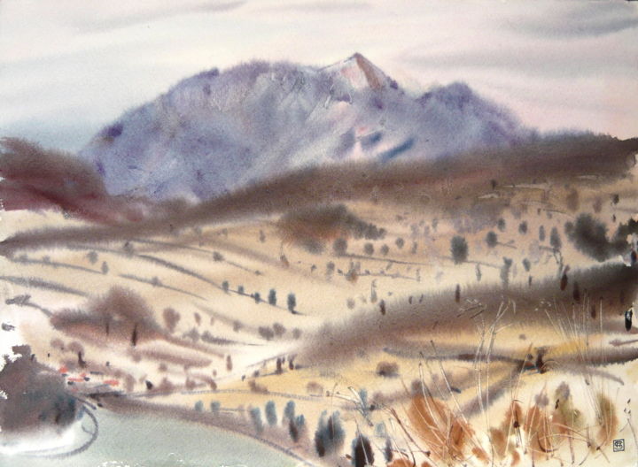 Painting titled "Osobitá" by Rudolf Suran, Original Art, Watercolor