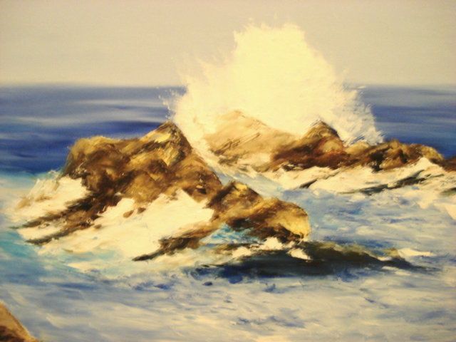 Painting titled "rocher du midi (Can…" by Rudy Marilyn Dieusart Tordjman, Original Artwork