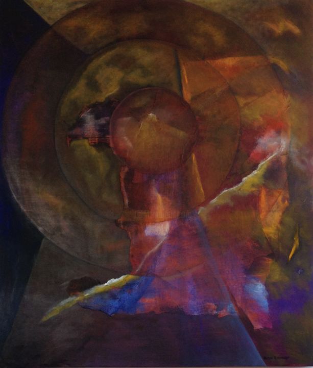 Pittura intitolato "aforismo-cosmico-13…" da Peñaranda  Chadid Miriam, Opera d'arte originale, Altro