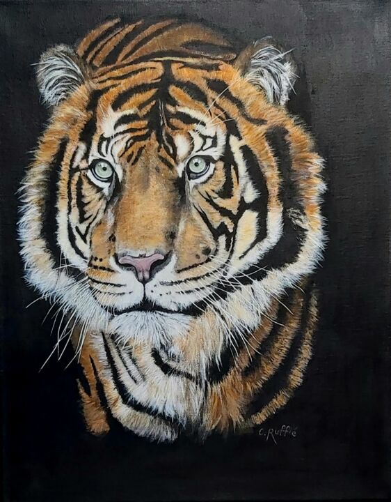 "Tigre" başlıklı Tablo Christian Ruffie tarafından, Orijinal sanat, Akrilik