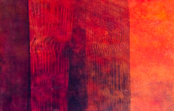 Картина под названием "Agua" - Ruggeri, Подлинное произведение искусства, Акрил Установлен на Деревянная рама для носилок