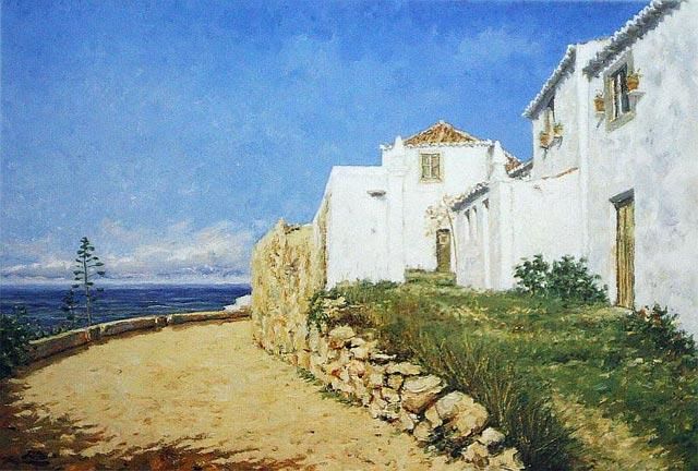 Painting titled "Quinta - Azenhas do…" by Rui Albuquerque, Original Artwork