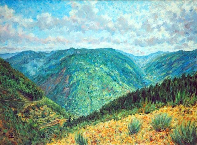 Painting titled "Majestosa Serra - ó…" by Rui Albuquerque, Original Artwork