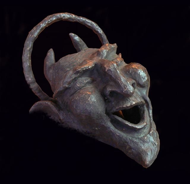 Sculptuur getiteld "Devil playing saint" door Rumen Sabev, Origineel Kunstwerk