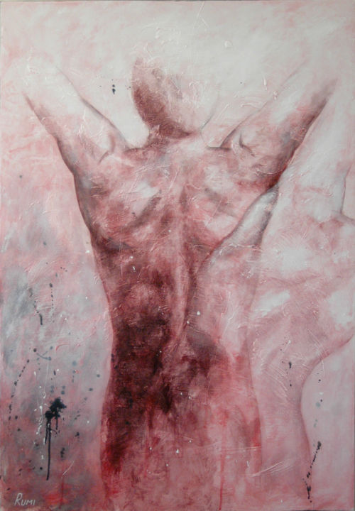 Painting titled "Icarus-High.Origina…" by Rumen Spasov, Original Artwork, Acrylic