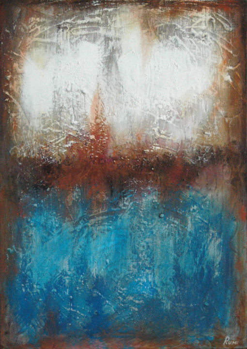 Malerei mit dem Titel ""Abstract #062"" von Rumen Spasov, Original-Kunstwerk, Acryl