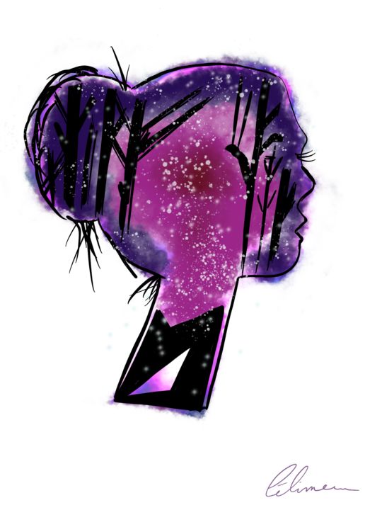 Digital Arts titled "Purple" by Csg, Original Artwork, 2D Digital Work