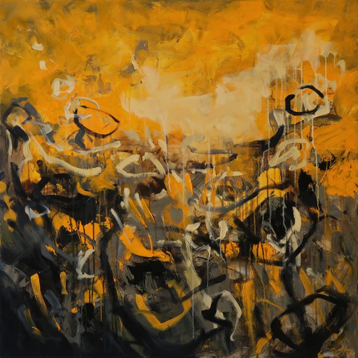 Dessin intitulée "where the sun goes…" par Rupert Cefai, Œuvre d'art originale, Huile