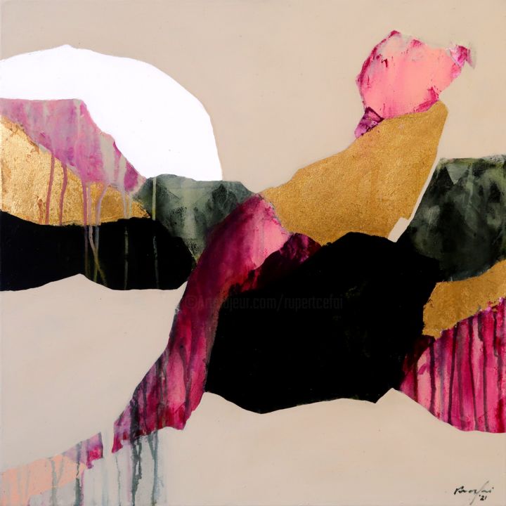 Painting titled "coming out of the s…" by Rupert Cefai, Original Art, Acrylic Mounted on Stretcher frame