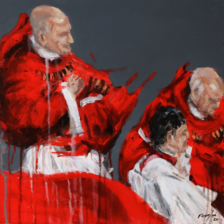 "il-kardinali III" başlıklı Tablo Rupert Cefai tarafından, Orijinal sanat, Akrilik Ahşap panel üzerine monte edilmiş