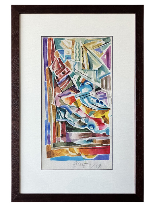 Schilderij getiteld "Abstract Watercolor…" door Ruslan Sayenko, Origineel Kunstwerk, Aquarel
