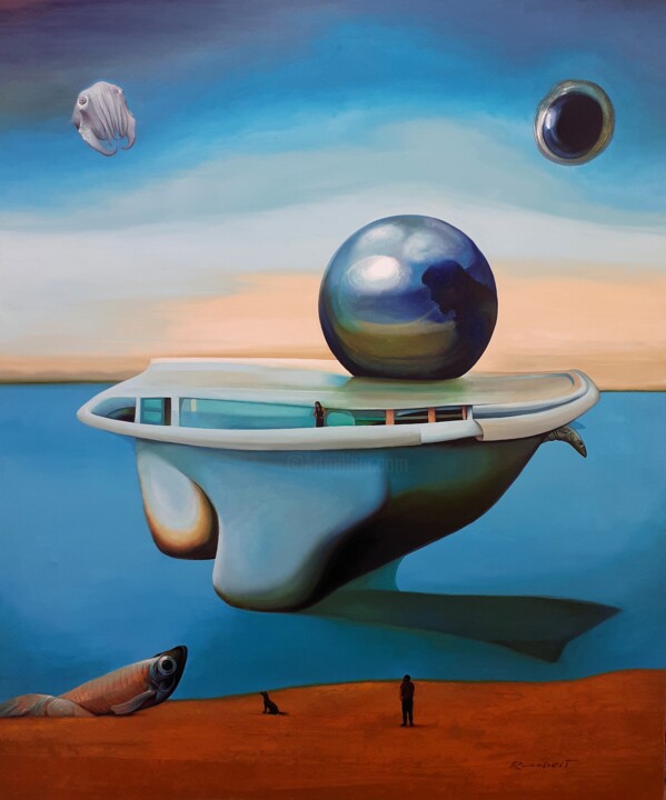 Pintura titulada "Embarque" por Russbelt Guerra, Obra de arte original, Oleo
