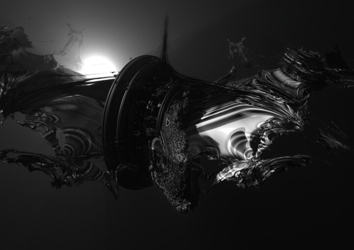 Digital Arts titled "The Dark Messenger" by Russell Newell, Original Artwork, 3D Modeling
