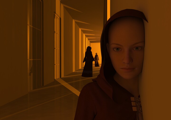 "Corridors" başlıklı Dijital Sanat Russell Newell tarafından, Orijinal sanat, 3D modelleme