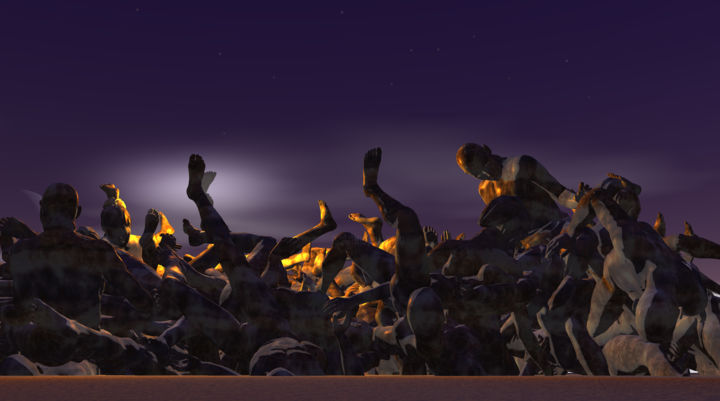 Arte digitale intitolato "Multiple Dawn" da Russell Newell, Opera d'arte originale, Modellazione 3D
