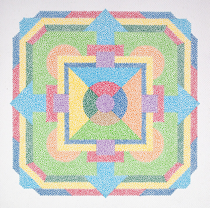 Malarstwo zatytułowany „Mandala 01.16.08 ("…” autorstwa Rustam Yusupov, Oryginalna praca, Akryl