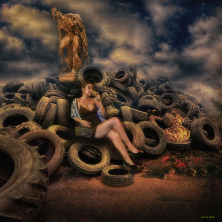 Digital Arts titled "Courage before Anti…" by Rustle Extreme, Original Artwork, Photo Montage