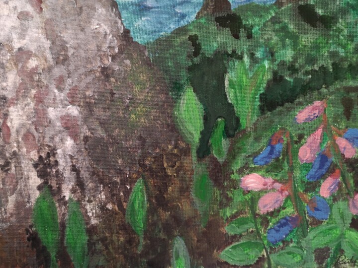 Malerei mit dem Titel "Spring About To Blo…" von Ruta Ba, Original-Kunstwerk, Acryl Auf Karton montiert