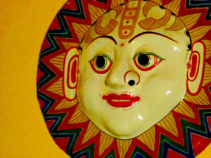 Artes digitais intitulada "face-mask.jpg" por Ruta Sevo, Obras de arte originais