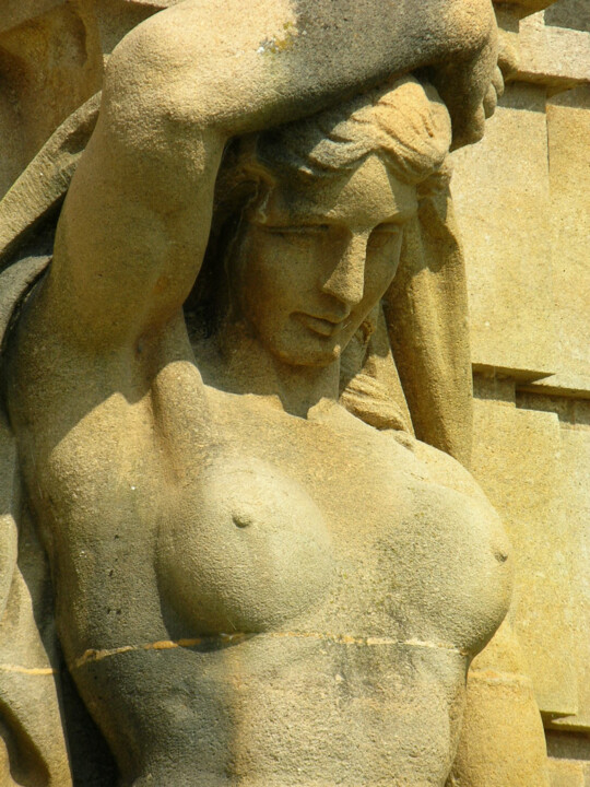 Digital Arts titled "statue-woman-of-str…" by Ruta Sevo, Original Artwork