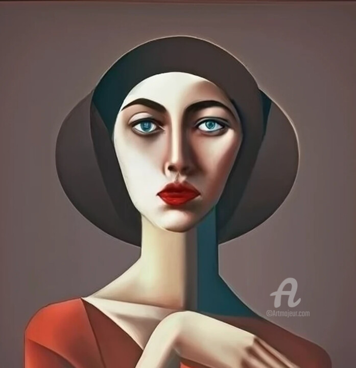 Digital Arts titled "Mademoiselle" by Rute Carlos, Original Artwork, Digital Painting