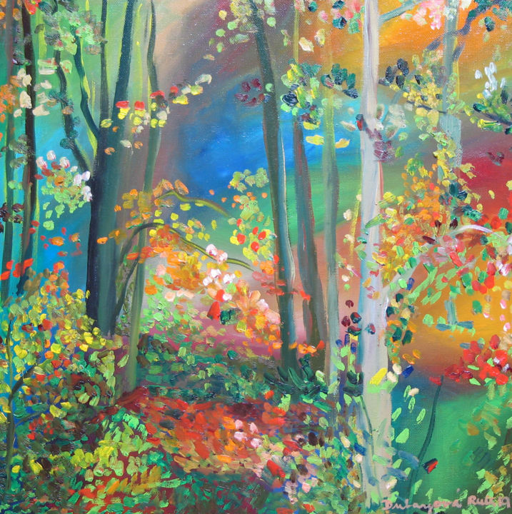 "Forest 23" başlıklı Tablo Ruth Dubayová tarafından, Orijinal sanat, Petrol