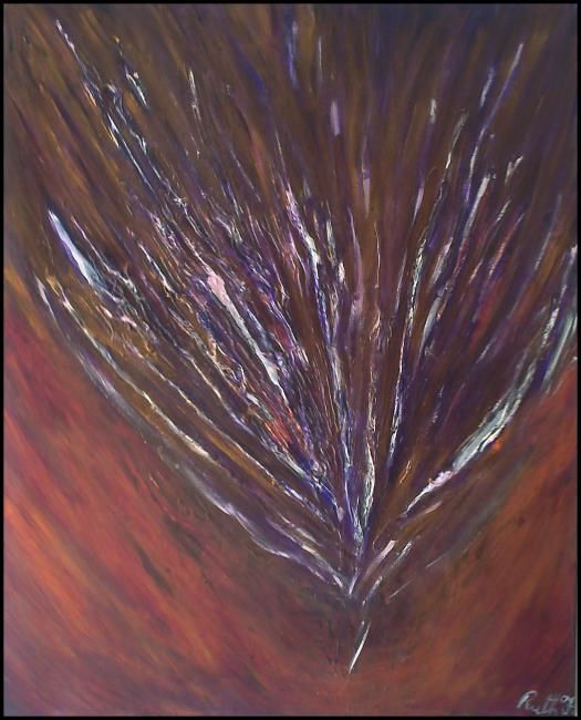 Painting titled "CHAKRA 1" by Ruth F., Original Artwork, Oil