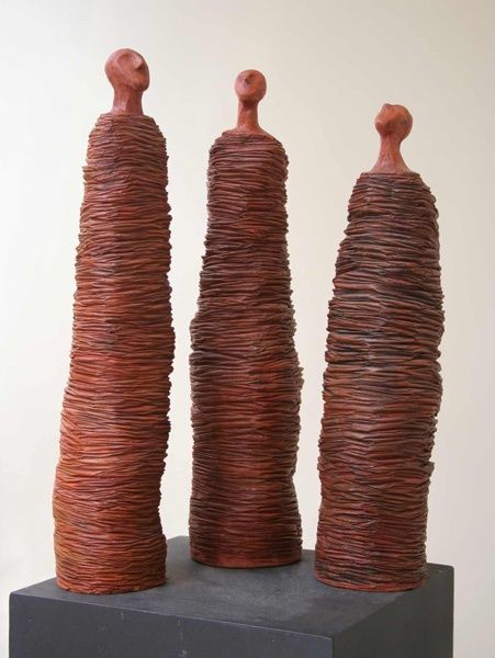 Sculpture titled "Expectation" by Tal Golan, Original Artwork, Terra cotta