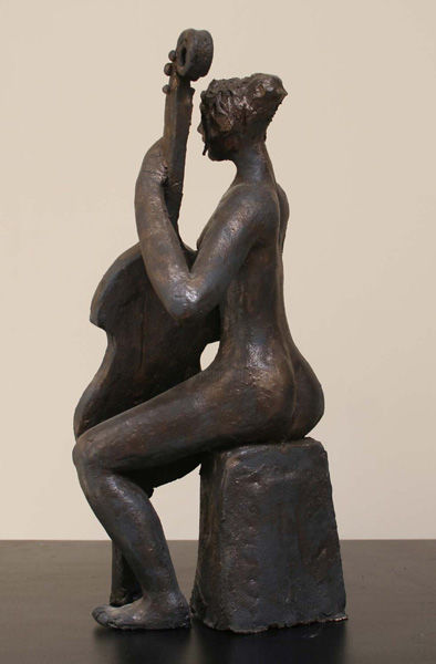 Sculpture titled "Player" by Tal Golan, Original Artwork, Terra cotta