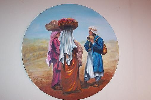 Painting titled "la présentation" by Ruthi Shai, Original Artwork, Oil