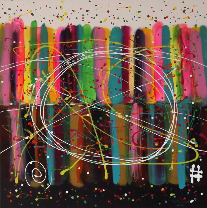 Картина под названием "Nova Orleães - Cole…" - Rutrasaid, Подлинное произведение искусства, Акрил Установлен на Деревянная р…