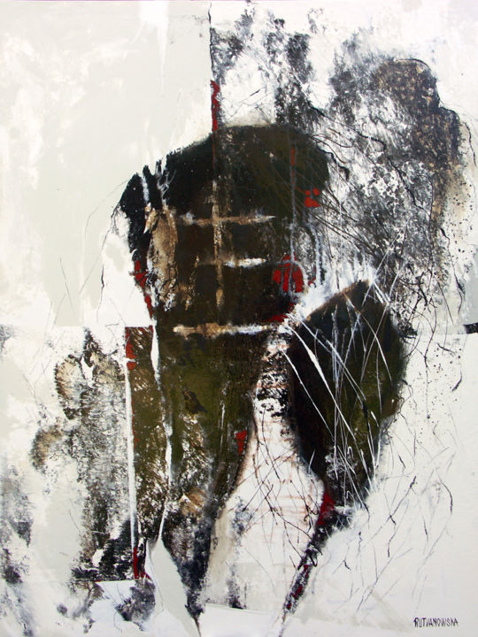 Картина под названием "DAZIBAO I" - Jovhanna Rutvanowska, Подлинное произведение искусства, Масло Установлен на Деревянная п…