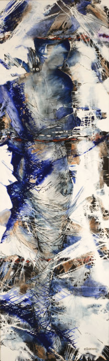Картина под названием "CHIMERE II" - Jovhanna Rutvanowska, Подлинное произведение искусства, Масло Установлен на Деревянная…