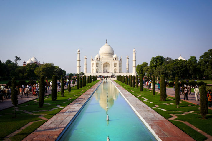 Fotografie getiteld "Taj Mahal, Agra, In…" door Ruud Kimmelaar, Origineel Kunstwerk, Digitale fotografie