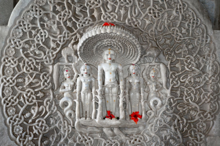 Fotografia intitolato "Ranakpur Temple Mar…" da Ruud Kimmelaar, Opera d'arte originale, Fotografia digitale
