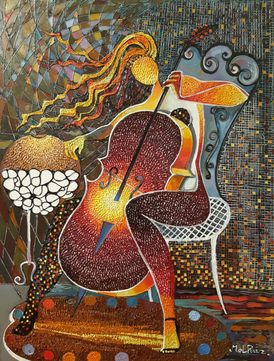 Ζωγραφική με τίτλο "Melody (60x80cm, oi…" από Ruzanna Melqumyan, Αυθεντικά έργα τέχνης, Λάδι