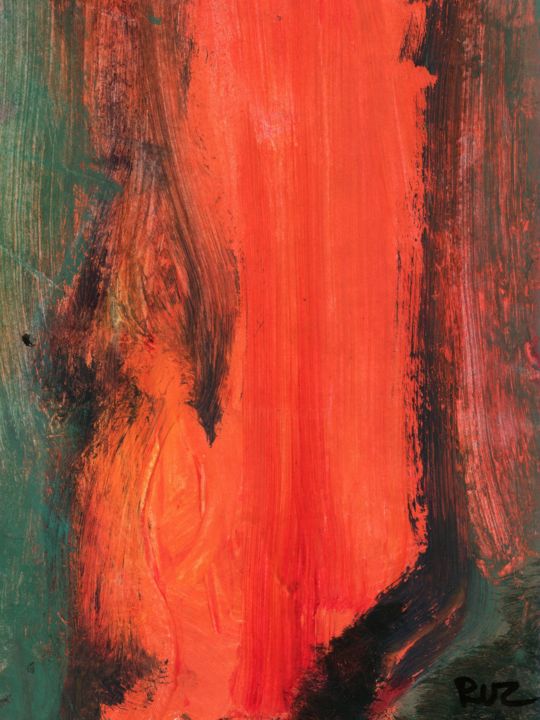 Pintura intitulada "abstract 5, 2013, o…" por Ruz Forest, Obras de arte originais, Outro