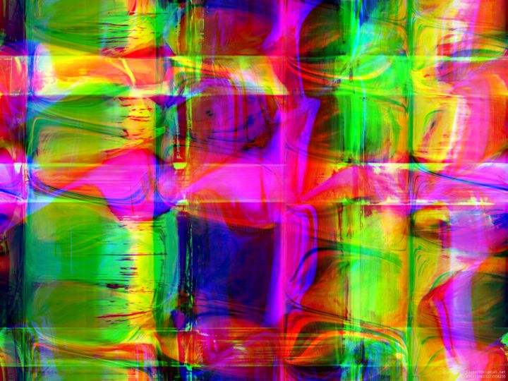 Digital Arts titled "Colorgrid 2011-1" by Richard Vigniel, Original Artwork, Digital Painting