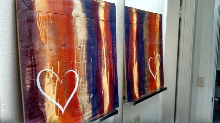 Schilderij getiteld "Love Drips" door Ryan Boyd (streetheart), Origineel Kunstwerk