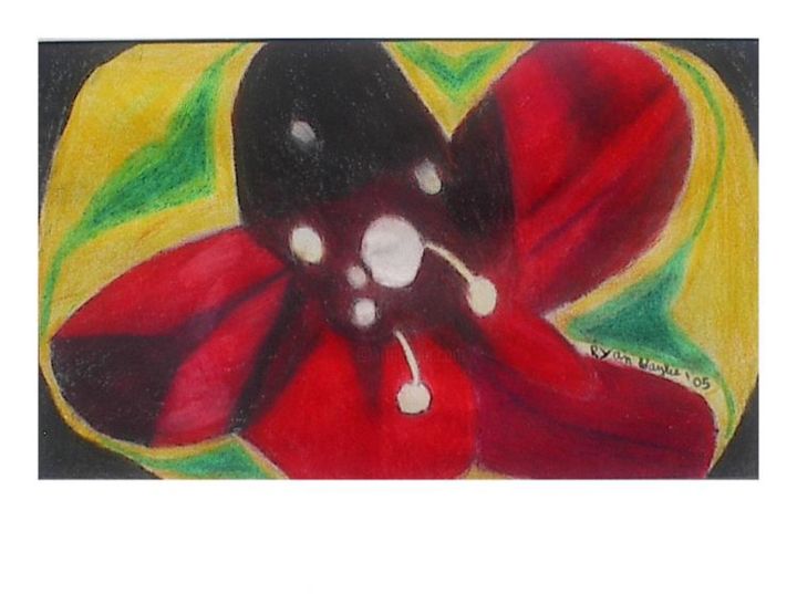 Disegno intitolato "Blood Orchid" da Ryan Bayles, Opera d'arte originale