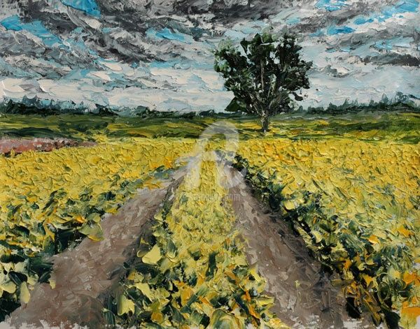 Pittura intitolato "Landscape painting…" da Rybakow Fine Art, Opera d'arte originale, Olio