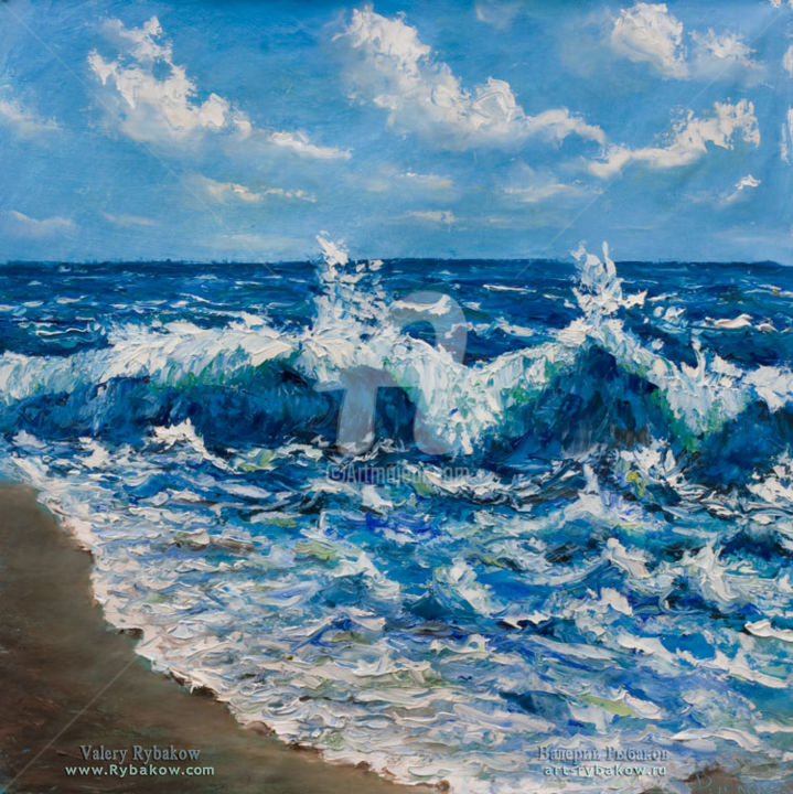 Painting titled "Seashore - my new s…" by Rybakow Fine Art, Original Artwork