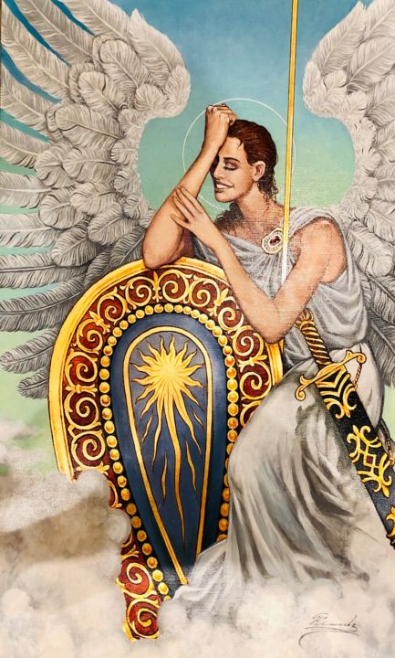 Рисунок под названием "‘Ангел радости и сч…" - Лев Рыбин, Подлинное произведение искусства, Масло